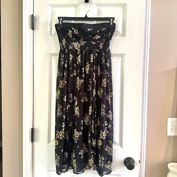 Free People Kitty Midi Dress Floral Strapless Dress Size Small - Picture 4 of 13